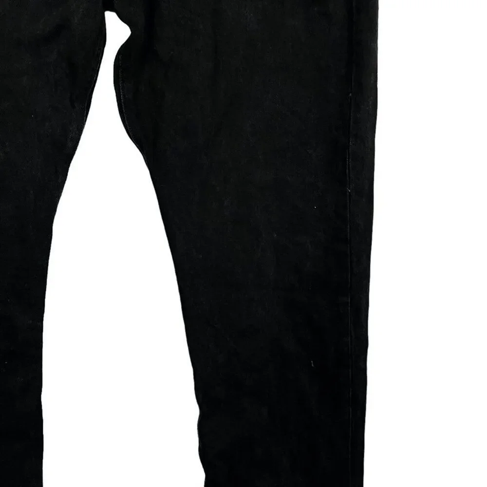 Levis Levi Strauss 501 Mens Black Button Fly Red Tab Straight Leg Jeans 40 x 30